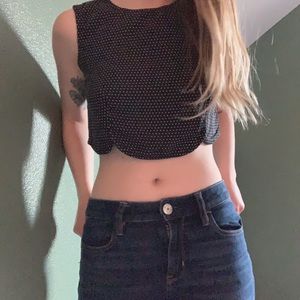 Polka Dot Crop Tank Top